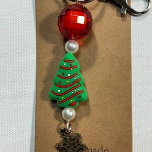 Festive Christmas Tree Keychain
